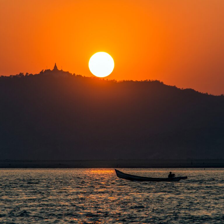 Irrawaddy River Sunset - Myanmar