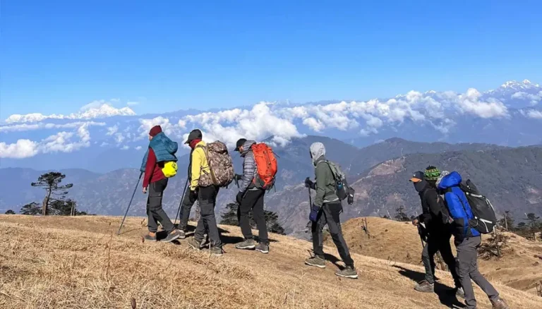 5 person enjoying Sandakphu trek darjeeling